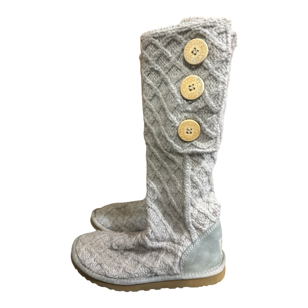 Ugg Lattice Cardy Knit Gray boots - Picture 5 of 7